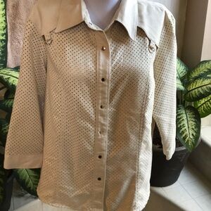 Jordan Blue Label Cream Western Influenced Top